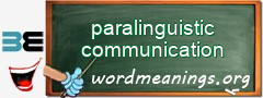 WordMeaning blackboard for paralinguistic communication